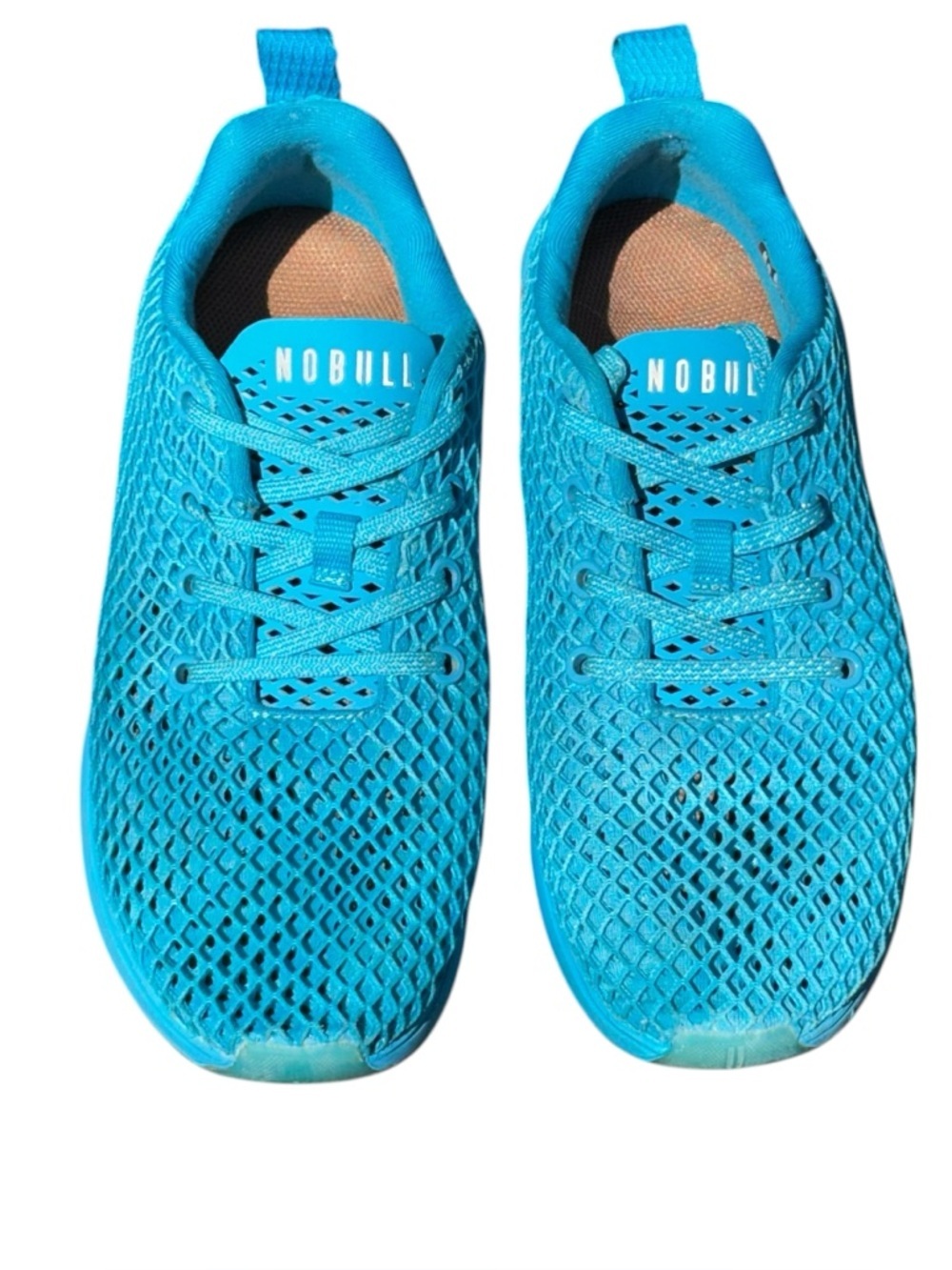 NOBULL Diamond Mesh Runner Running Training Sneakers Neon Blue W9/M7.5 - Picture 3 of 16